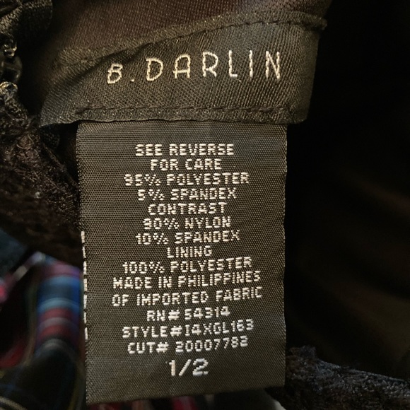 B. Darlin Black and Burgundy Hoco Dress - Picture 3 of 3